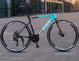 Fietsen Volwassen Racerijden Koolstofstalen voorvork Aluminium frame Dubbele schijfrem