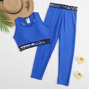 Bikini 2023 principios de primavera nuevo D03-D-Gs moda femenina sexy ropa de yoga dividida azul real