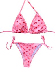 Bikini Traje de baño de cintura alta Conjunto de bikini con tanga sexy Bikini rosa Traje de baño brasileño para mujer Bikini floral Biquini Trajes de baño para nadar Conjuntos de bikini para mujer