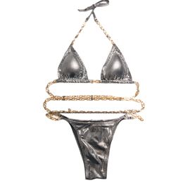 Bikini Set Designer Sexy Two Pieces Swwear Chain Chain de maillot de bain pour femmes Biquinis de la plage