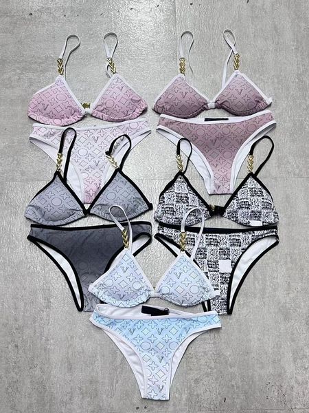 Conjuntos de bikini para mujer, bikini de cintura alta, estilo de cintura alta, baño en la playa, traje de baño de color sólido, chaleco con tirantes, natación de una pieza al por mayor