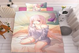 Bikini Sexy Girls Japan Anime Litding Set Japan Anime Coup de couette pour la chambre à coucher Set Home Textile Bed Couper 3 pièces324129672122
