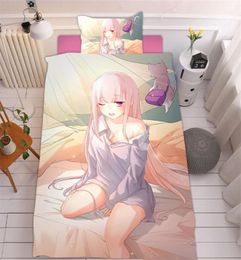 Bikini Sexy Girls Japan Anime Litding Set Japan Anime Coup de couette pour la chambre à coucher Set Home Textile Bed Couper 3 pièces324124945777