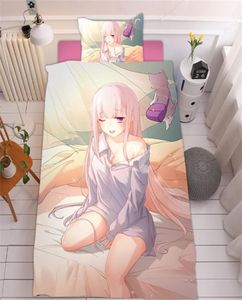 Bikini Sexy Girls Japan Anime Litding Set Japan Anime Coup de couette pour la chambre à coucher Set Home Textile Bed Caper Capier 3 Pieces324124819285