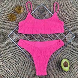 Bikinis 2021 Mujer Femmes Push-up rembourré Bande Bandage Bandage Bandage Set Sunsy Swimsuit E Maillots de bain Baignade