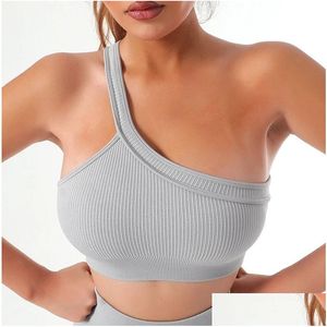 Bikinis Set Bras Lantech Sports Bra Yoga Sportswear Push up Running Top Training Femme Fitness Gym Workout Activewear No Inside Padd Dhlwt