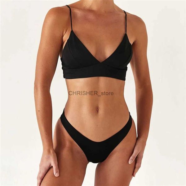 Conjunto de bikinis Mimicup Traje de baño de aguas termales Bikini sexy con almohadilla Conjunto de traje de baño para mujer Correas de hombro ajustables Traje de baño para nadarL231225