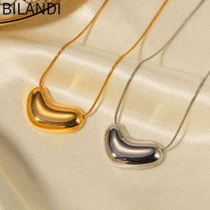 Bilandi – collier à pendentif métallique géométrique, bijoux à la mode, Design délicat, une couche, pour filles et femmes, accessoires cadeaux de fête