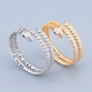 dubbelgelaagde diamanten slangenarmbanden voor dames gouden mannen charm infinity tennisarmband Luxe designer sieraden Fashion Party Huwelijksgeschenken Verjaardag te koop