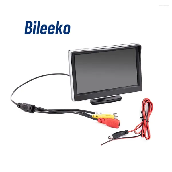 Moniteur de voiture Bileko 5 pouces pour la vue arrière-caméra de la caméra de réversion TFT Affichage HD Couleur numérique