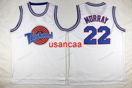 Bill Murray #22 Tune Squad Space Jam Basketball Jersey Movie Men's All gestikte witte truien Size S-XXL