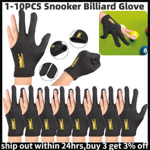 Accesorios de billar 1-10PCS Profesional Snooker Billar Guante Bordado Mano izquierda Tres dedos Mesa Bola Suave Lycra Telas Accesorios deportivos 230901