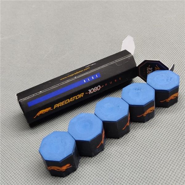 Accessoires de billard craies Predator 1080 craie Pure 5 pièces Tube professionnel Carom queue de billard bleu 221114179i