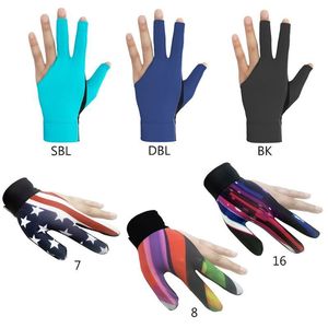 Biljart Accessoires Pool Handschoenen Biljart Links Rechterhand 3 Vingers Ademend Biljart Handschoen voor Snooker Cue Sport Man Vrouw Elastisch Nylon 230801