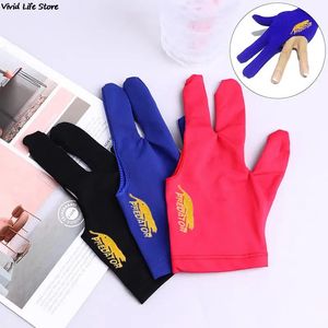 Billiard Accessories Three Fingers Full-Finger Snooker Pool Cue Billiard Glove for Left Hand Lycra 231114