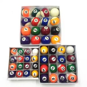 Boules de billard Mini boule de piscine résine de Polyester 25MM 32MM 38MM enfants billard Table boules ensemble enfant piscine balle ensemble complet 16 pièces 230213