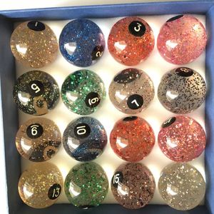 Biljartballen Origineel Taiwan 572mm Biljart Pool Transparant met Glitter Fenolhars ballen Complete set van 231208
