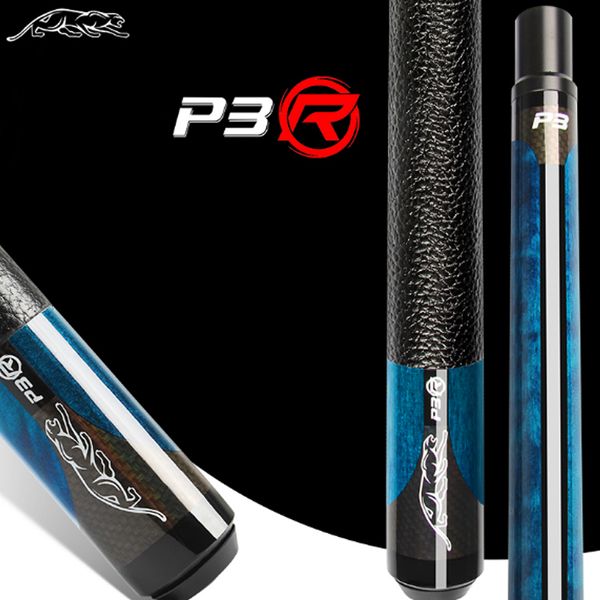 Tacos de billar 3142 Marca P3R Billiards Preoaidr Pool Cue Stick 10mm 11 5mm 13mm Punta Mango de extensión de fibra de carbono 4 colores China 230311