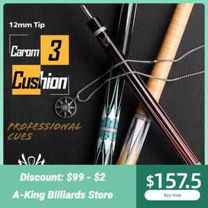 Billiard Cues ZOKUE Carom Stick 3 Cushion Cue Professional Carom Billiard Cue Korean Carom Cue Taper 12mm Tip 142cm Libre Cue with Case 230901
