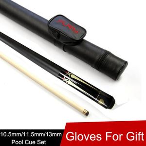 Biljart Pool Cue Maple Shafts 10.5 / 11.5 / 13mm Tips Centre Joint Cues Stick met Black Case Set China 2021