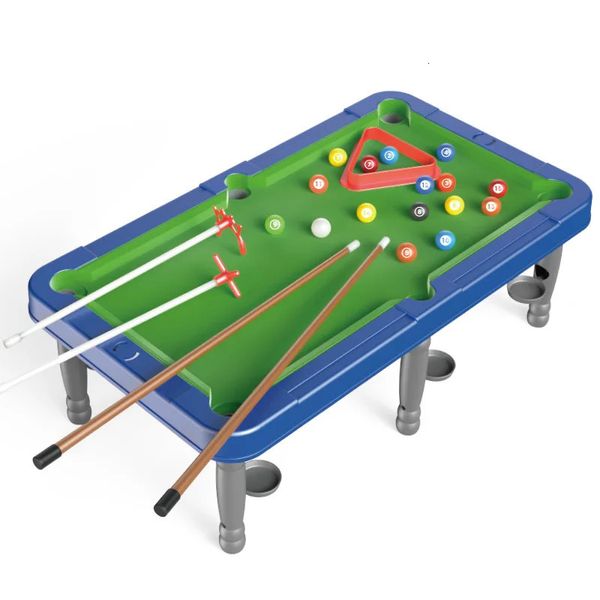 Tables de billard Mini table de billard de bureau ensembles de billard jeux pour enfants balles de sport jouets cadeau de Noël divertissement amusant en famille 231208