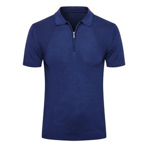 Billionaire Polo shirt soie hommes 2020 été nouvelle mode casual élasticité zipper géométrie gentleman grande taille M-5XL livraison gratuite