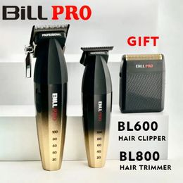 BiLLPRO BL600 BL800 Peluquero profesional Eléctrico Empuje Cortadora de cabello Cabezal de aceite Cabezal de grabado en gradiente Dispositivo de blanqueamiento Herramienta de afeitadora 240112
