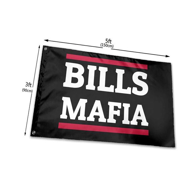 Bills Mafia drapeau léger Durable extérieur décoratif 90x150cm nouveau volant suspendu décoratif Sport Football Backetball course