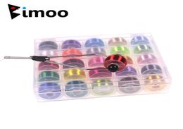 Bimoo 25pcs Assortiment de fil à attachement à la mouche pour la taille 614 Flies Flacing Lere Making Material Biceramic Tip Bobbin Holder 2018241072