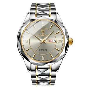 Binbang Montre Nouvelle Mode Montre Pour Hommes Hommes Étanche En Acier Tungstène Calendrier Quartz Montre-Bracelet Secouer Son Explosif Transfrontalière Émission C17