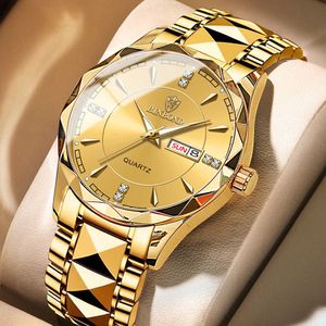 Reloj de pulsera para hombre Binbond Business Deluxe Original resistente al agua de acero inoxidable dorado Religio Masculino 2022 G230529