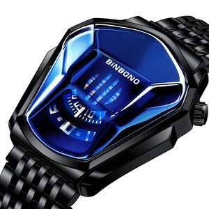 Binbond Topmerk Luxe Militaire Mode Sport Horloge Mannen Horloges Man Klok Casual Chronograaf Horloge 2021 Black221b