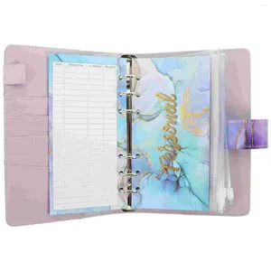 Classeur Ledger Bill Notebook Rappels Bloc-notes Zipper Diary Bloc-notes Papier enduit Planificateurs quotidiens Mini