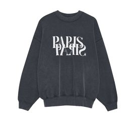 Letterpatroon Sweatshirts Designer Los gewassen zwarte trui Jumper Hoodies Trui voor dames