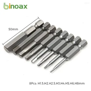 Binoax 7/8 pièces 50mm 1/4 pouces embouts de tournevis à tête magnétique à tige hexagonale