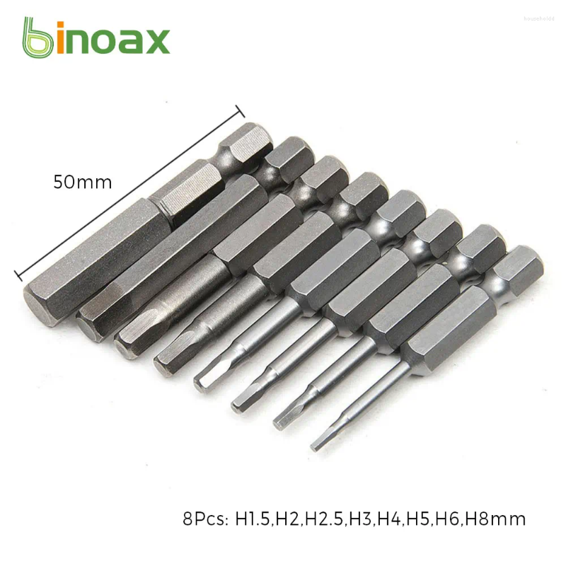 Binoax 7/8 st 50mm 1/4 tum Hex Shank Magnetic Head Screwdriver Bits