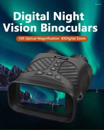 Cámara de caza binocular, Zoom Digital 8X, HD Po y vídeo, batería integrada de 2500mAh, dispositivo nocturno infrarrojo