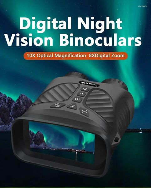 Caméra de chasse binoculaire, Zoom numérique 8X HD Po et vidéo, batterie 2500mAh intégrée, dispositif de nuit infrarouge