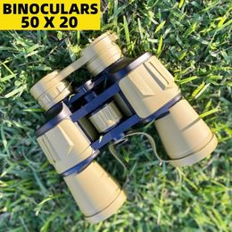 Binoculares 20x50 Profesionales Alta potencia Binocular HD Telescopio de largo alcance para la caza Equipo militar de viajes para acampar al aire libre 240408