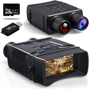 R6 Night Vision Binoculars, 850nm Infrared, 1080P HD, 5X Digital Zoom, Hunting Telescope, Outdoor Day Dual Use, 300m