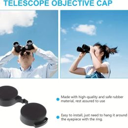 Binoculaires Casque de protection Protective objectif Caps Caps 42 mm / 50 mm Binoculaire Couvercle de l'obserse Couverture Télescope Cover lentilles Protection d'objectif
