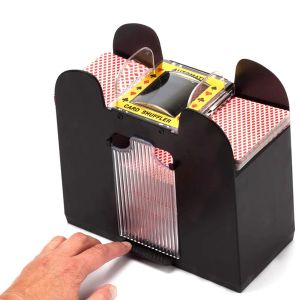 Bacs 2/4/6 Discs Carte automatique Shuffler Cartes à jouer automatique Mélangeur Mélangeur Games Poker Sart Machine Dispensateur pour voyager à la maison