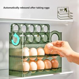 Bins Egg Storage Box Side Door of Refrigerator Storage Organizer Kitchen Reversible Special Egg Storage Tray Kitchen Accessories