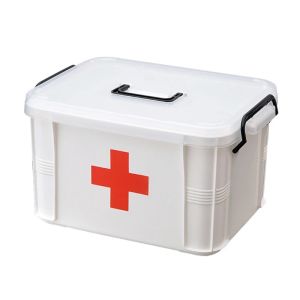 Boîtes de premiers soins Boîte d'urgence PORTON PORTON DE MÉDECINE POUR LE MÉNAGE Hôpital de voyage extérieur pharmacie Conteneur de rangement en plastique