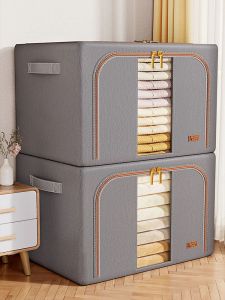 Bins joybos opvouwbare lederen kleding opslag organizer grote capaciteit quilt deken speelgoed kast classizer garderobe organisator dozen dozen