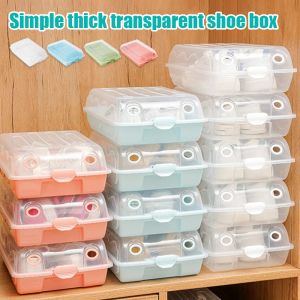 Bins Nieuwe transparante plastic schoenen Case verdikte stofdichte Organisator Box Verwijderbare opbergdoos Supercombinatie Combinatieschoenkast