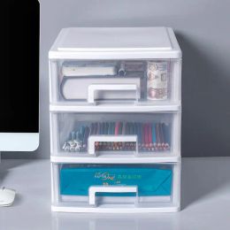Bins Office Desktop Storage Box CarderType Multicapa Carpeta Papelería de papelería Dormitory Sundries Caja de almacenamiento transparente