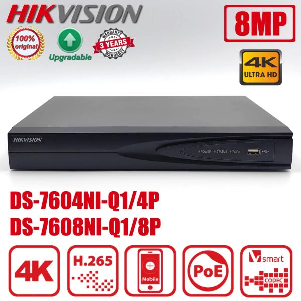 Bins HIKVision Original DS7608NIQ1 / 8P 4/8 Channel 1U 4 / 8POE 4K NVR H.265 + Plug and Play DS7604NIQ1 / 4P Network Video Recorder