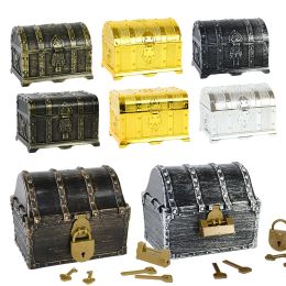 Bins Pirate Theme Treasure Chest Pirate Treasure Box Storage Gold Coins Gems Juwelbox Prop voor Halloween Party Favor Birthday Cadeau