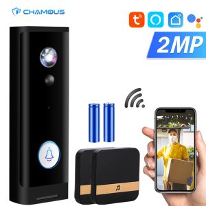 Bacs Tuya WiFi Doorbell Camera 1080p Batterie HD PORTE VIDÉO PORTE BELL TOUR TÉLÉPHONE AUDIO TÉLÉPHONE SMART HOTER